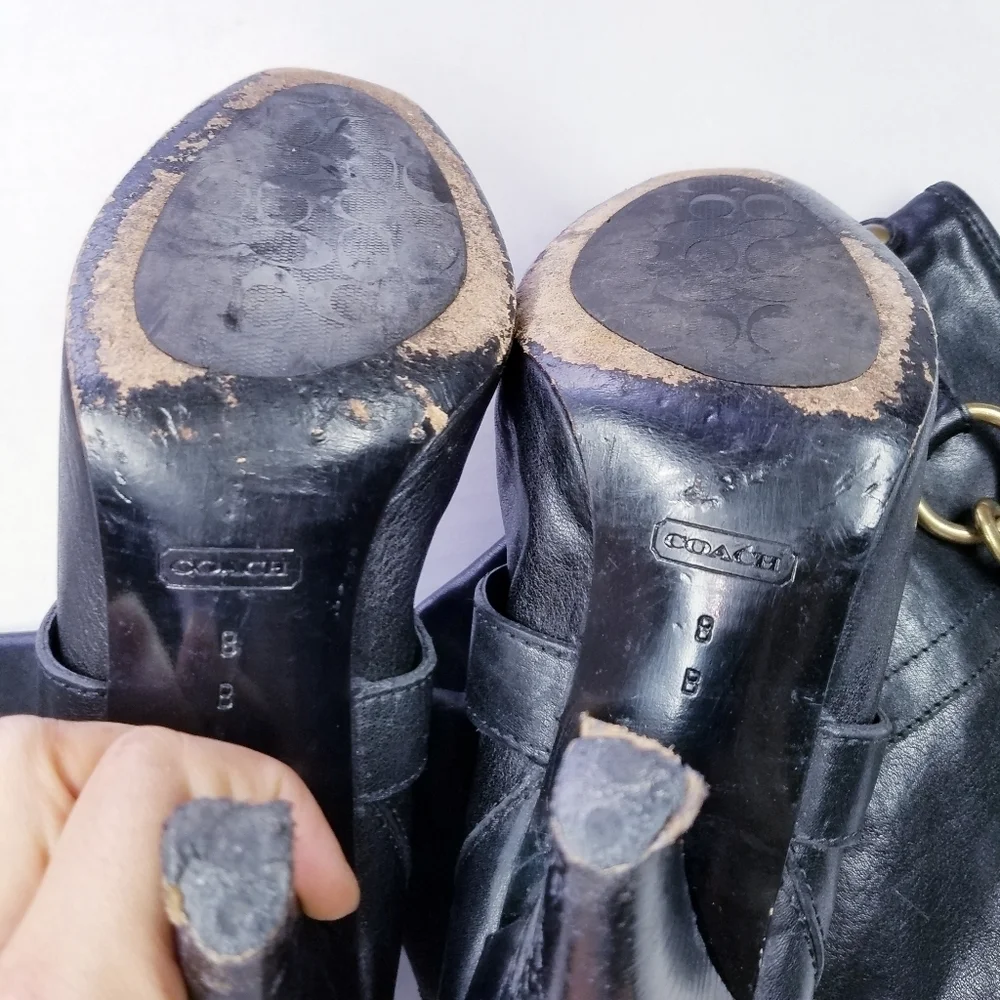 Coach | Knee‎ Length buckle Leather boots 7